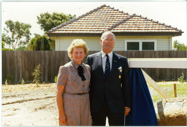 Mayor W.L.J. Crofts and Mrs Crofts