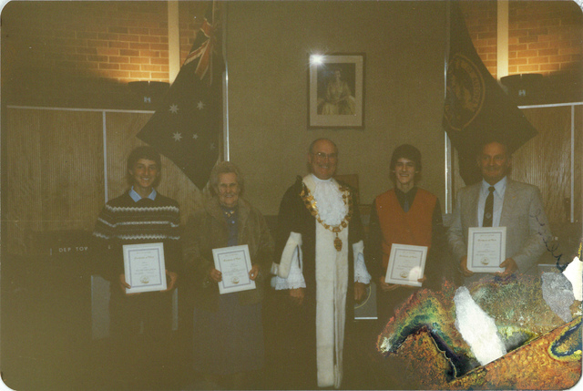 Mayor W.L.J. Crofts at an Altona Lions Awards Ceremony