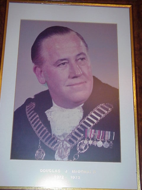 Cr Douglas J. McDonald, Mayor 1972-73.