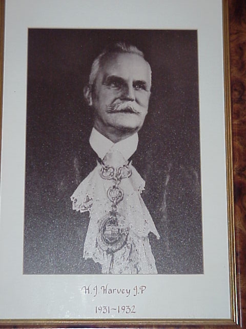 Cr H.J. Harvey J.P., Mayor 1931-32.  