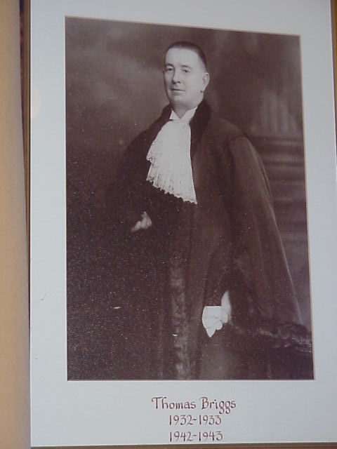 Cr Thomas Briggs, Mayor 1932-33, 1942-43.
