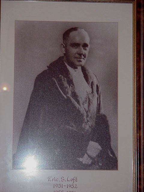 Cr Eric S. Loft, Mayor 1951-52, 1955-56.  