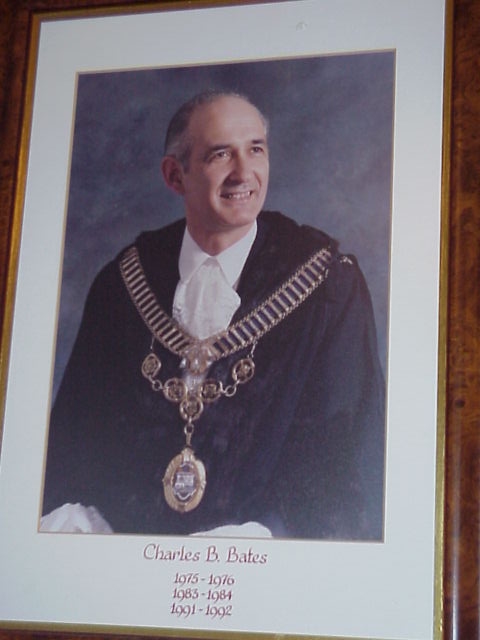 Cr Charles B. Bates, Mayor 1975-76, 1983-84, 1991-92. 