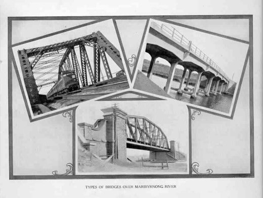 Bridges on the Maribyrnong River