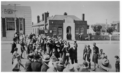 Laying of Foundation Stone - Footscray Town Hall
