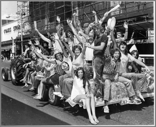 Footscray Intitute of Technology Students 'Hayride', Nicholson Street, Footscray