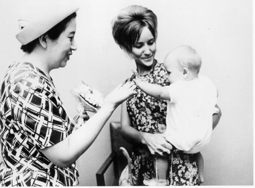 Tweddle Baby Hospital - HRH Princess Mikasa of Japan with Mrs Muller and baby Emma