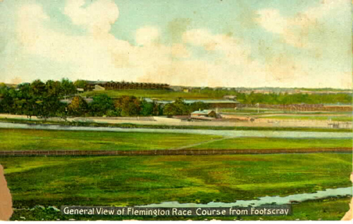 General view of Flemington Racecourse from Footscray