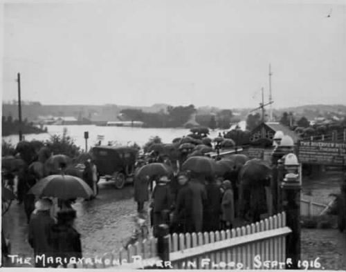 Maribyrnong River in flood