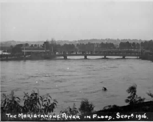 Maribyrnong River in flood