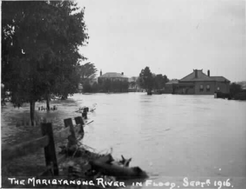 Maribyrnong River in flood