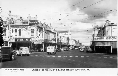 Junction of Nicholson and Barkly Streets, Footscray Vic.