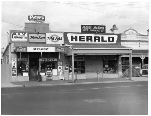 Milk Bar and Newsagency, corner of Barkly Street and Summerhill Road, Footscray