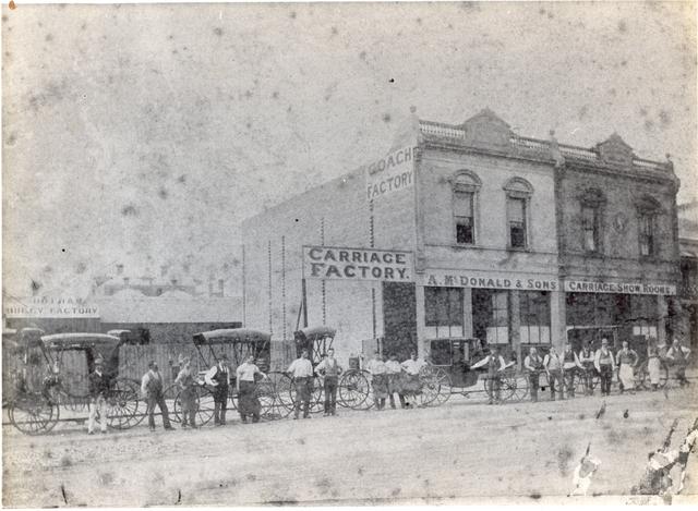 Alexander McDonald's Carriage building works in Leveson Street.