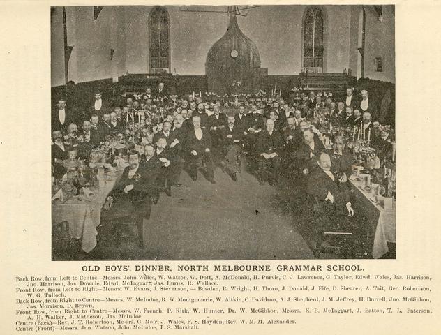 Old Boy's Dinner, North Melbourne Grammar School