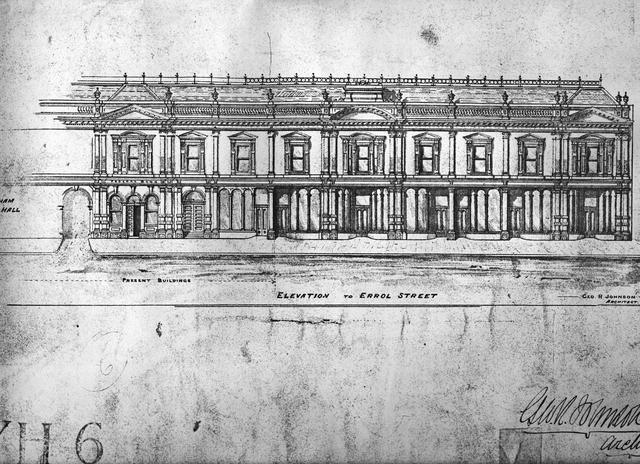 Early plans Mechanics Institute