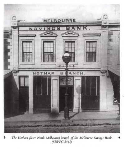 The Hotham branch of the Melbourne Savings Bank