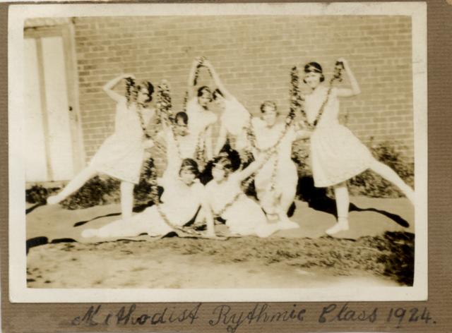Edith Potts.  Methodist Rythmic Class 1924