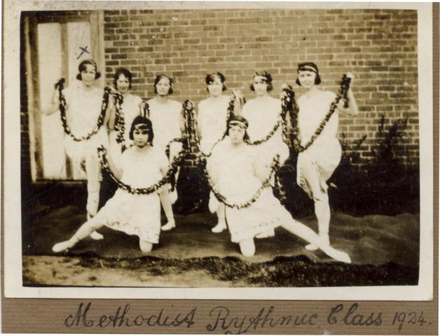 Edith Potts.  Methodist Rythmic Class 1924
