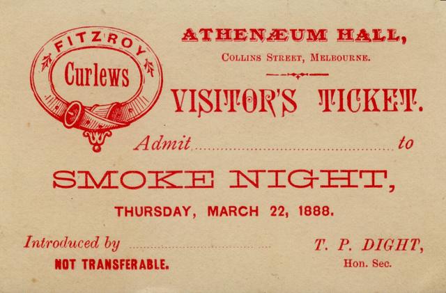 Athenaeum Hall Visitor's Ticket