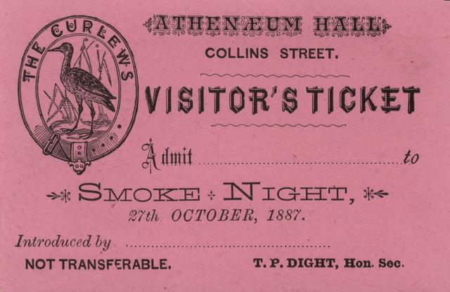 Athenaeum Hall Visitor's Ticket