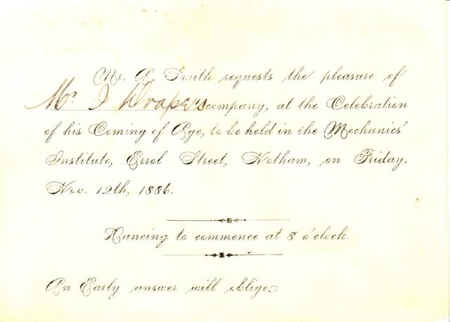 Invitation to Coming of Age Party