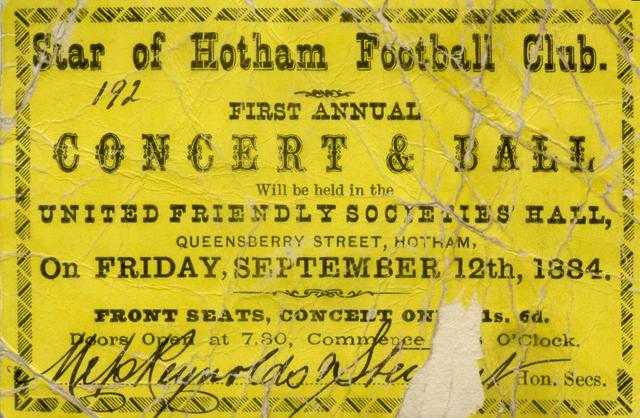 Star of Hotham Football Club First Annual Concert & Ball