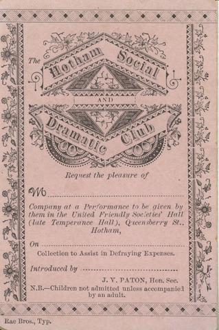 Hotham Social Dramatic Club