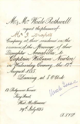 Wedding Invitation from Mr & Mrs Rothwell