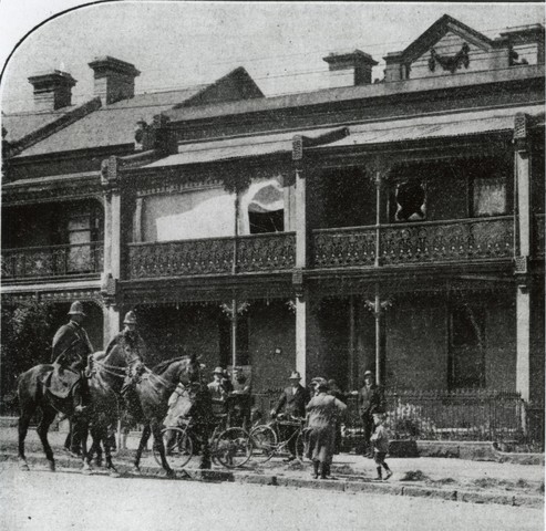 Bombed house in Dudley Street, West Melbourne