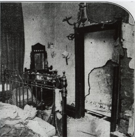 Interior of bombed house in Dudley Street, West Melbourne 