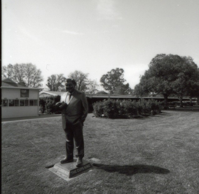 Statue of Bart Cummings at Flemington Racecourse