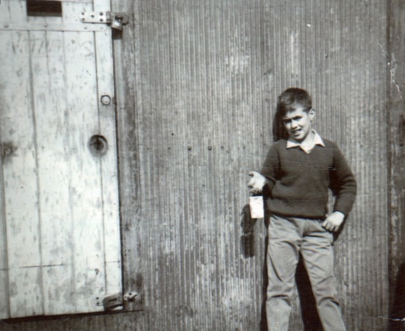 Kevin Dyers beside 58 Byron Street