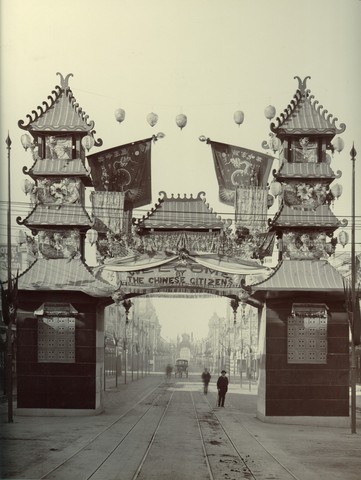 Australian Federation Royal Visit 1901 - Chinese citizens' arch