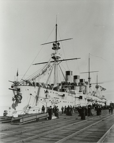 Australian Federation Royal Visit 1901 - The Russian cruiser Gromoboi