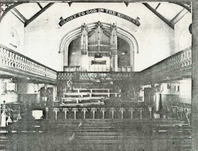 Wesleyan Methodist Church, Howard Street, interior