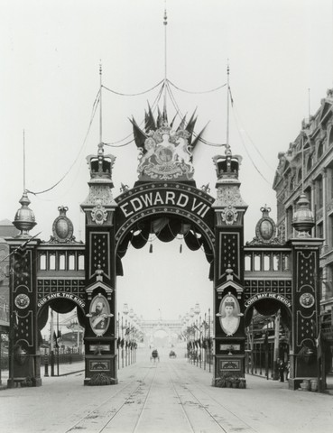 Australian Federation Royal Visit 1901 - The King's Arch, Swanston Street