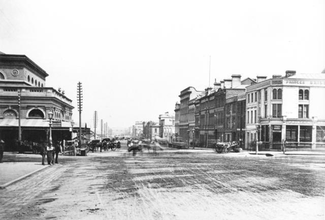 017 past: View west from Swanston Street, Melbourne