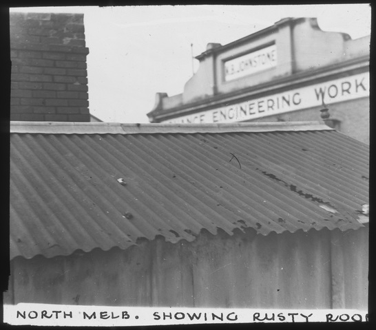House showing rusty roof, North Melbourne