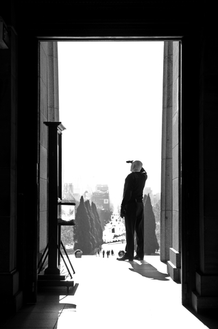 'Guarding the door of the Shrine'