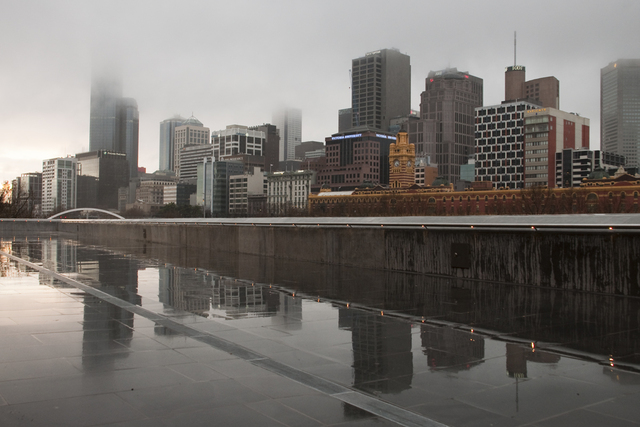 'Winter reflections in Southbank'