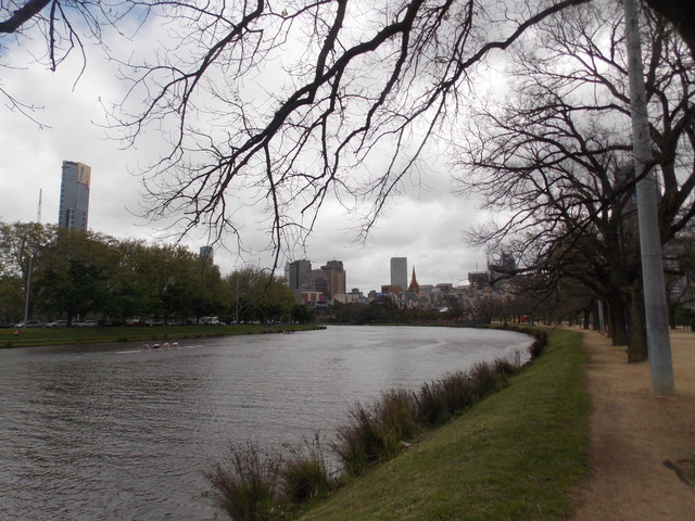'View of Melbourne by the Yarra River'