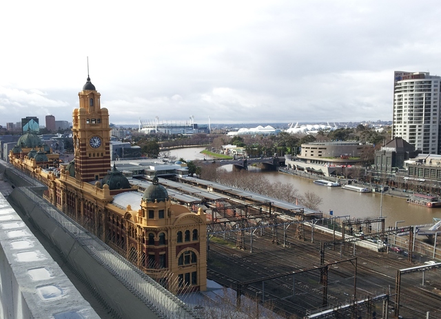 'Another perspective of the Flinders Street Railway Station'