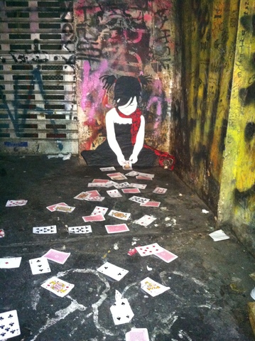 'Playing Cards in Degraves Street'