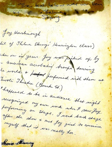 Thelma's notes