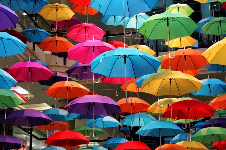 'Raining Umbrellas'