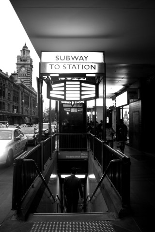 'Subway Entrance to Flinders Street Station'