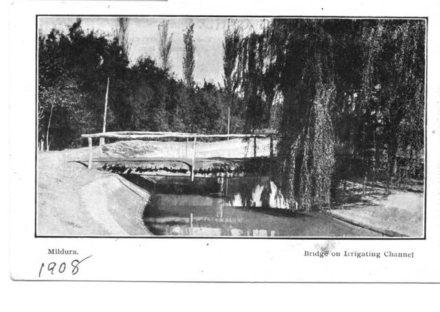Bridge on irrigating channel, Mildura.