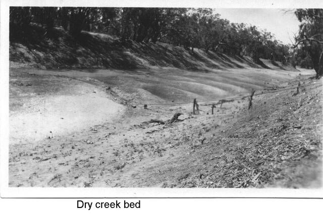 Dry creek bed Mildura.