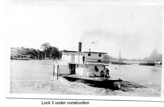 Lock 3 under construction, Mildura.